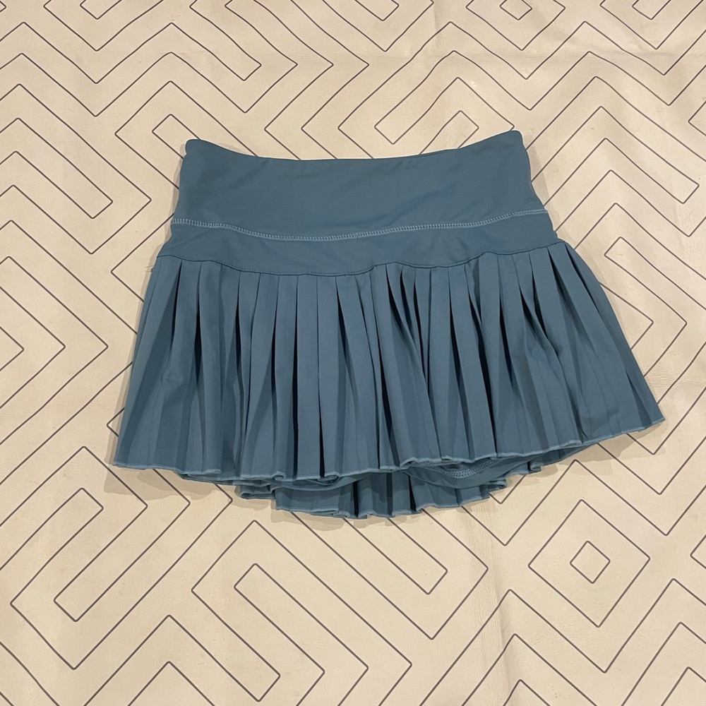 Goldhinge Teal Pleated Athletic Skort